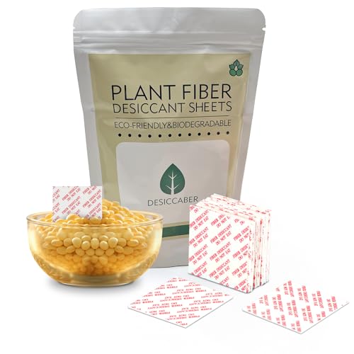 50MM×50MM 100 Sheets Plant Fiber Desiccant, Biodegradable and Eco-Friendly Moisture