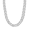Savlano 925 Sterling Silver 10mm Italian Solid Flat Mariner Link Chain Necklace For Men & Women – Made in Italy Comes…