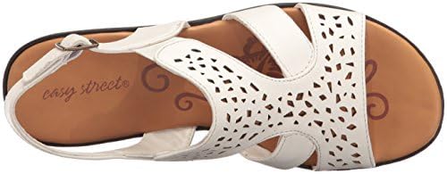 Easy Street Women's Bolt Flat Sandal, White, 7.5 W US | Image 4