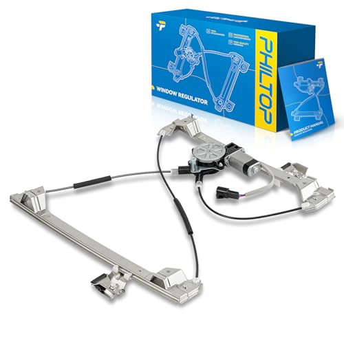Image of PHILTOP Front Left Driver Side Power Window Regulator and Motor Assembly Compatible with 2003-2009 Hummer H2 Replaces 751-705,2 Pins