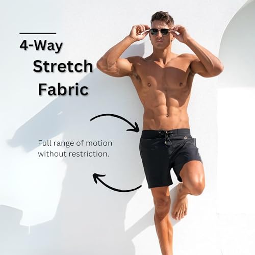 Tucann Men's Trunks 5" Compression Liner Quick Dry Zipper Pocket Chlorine Resistan 4 Way Stretch Solid Swim Shorts for Men3