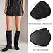 CouieCuies Black Knee High Boots for Women Tall Boot Fold Over Dress Shoes Flats Moccasin Boots Below the Knee Comfortable Long Boot Size 8