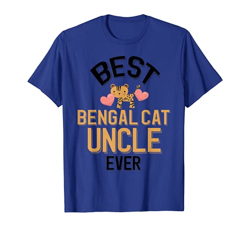 Hombre Best Bengal Cat Uncle - Cute Bengal Cat Family Camiseta