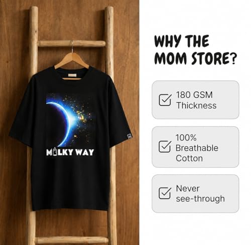 Image of The Mom Store Mom T-Shirt | Cotton | Pre and Post Pregnancy | Quirky Statements | Comfortable | Oversized