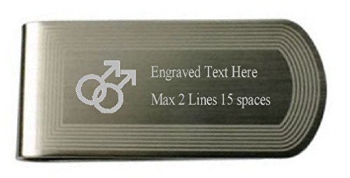 Pinza para billetes de diseño Marte con grabado de texto personalizado