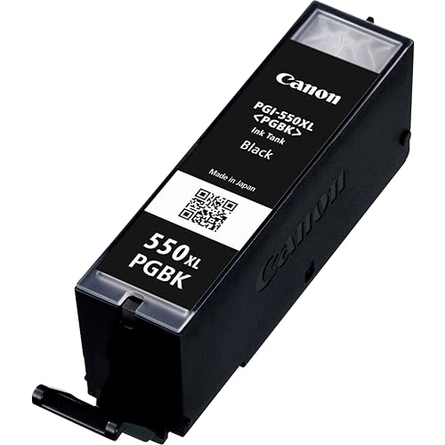Cartouche Canon PGI-550PGBK XL encre noire pigmentée à séchage rapide pour texte net laser