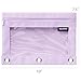 SPACEMATE Binder Pencil Pouch Case Box Bag for 3 Ring Binder School Supplies Girls Boys Kids, Clear Preppy Stuff Large Aesthetic Pen Organizer, Back to College Stationary, 1 Pack, Light Purple