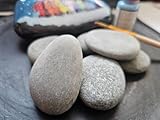 Fyuuucn 12 piedras planas para pintar, piedras pequeñas de 3-5 cm