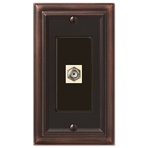 Amerelle 94Cxvb Continental Single Phone Cast Metal Wallplate In Aged Bronze #TOP27