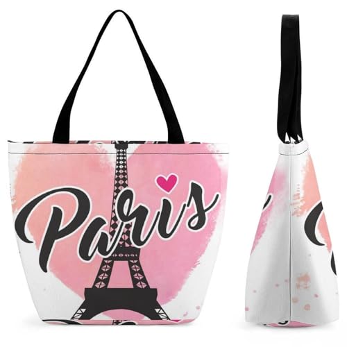 Sac de shopping Tour Eiffel pour femme grand cabas de voyage de 32.5cm