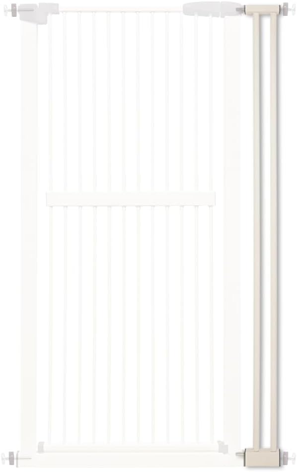 Lumizone Extra Tall Cat Gate Extension Kit 61.02" High Pressure Mounted 4.13" Extra Wide 1.37" Gap No Drilling Tall Pet Gate for Dogs (Cream, 4.13"/10.5cm) Cream 4.13"/10.5cm, extension