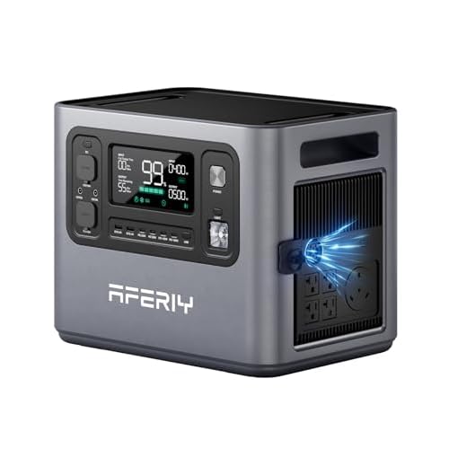 AFERIY P280 Portable Power Station 2800W (Peak 5600W),2048Wh LiFePO4 Battery,Expandable to 10kWh,0-80% Charge in 38 Min,UPS Solar Generator for Home Use,Power Outages,Camping,and RVs 2800W P