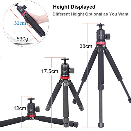 Mini tripé portátil para viagem Koolehaoda, compacto, para mesa, Macro, mini tripé com cabeça de bol