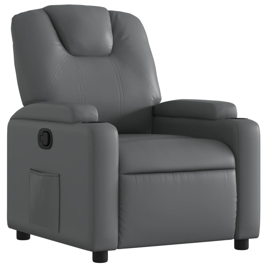 Poltrona relax con funzione reclinabile, poltrona TV, in ecopelle