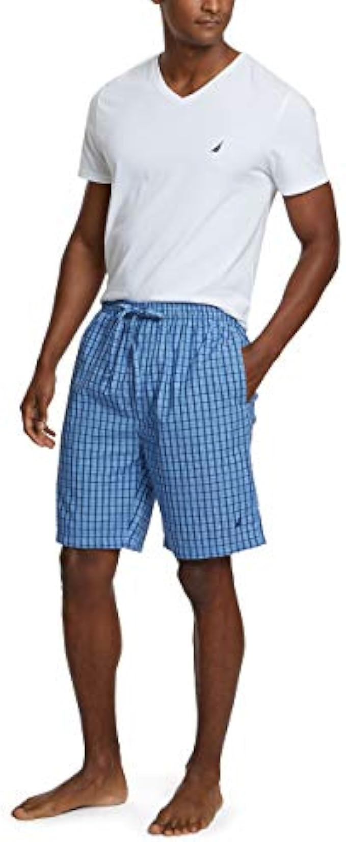 Nautica Men's Soft Woven 100% Cotton Elastic Waistband Sleep Pajama Short