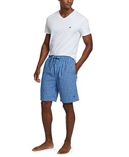 Nautica Men's Soft Woven 100% Cotton Elastic Waistband Sleep Pajama Short