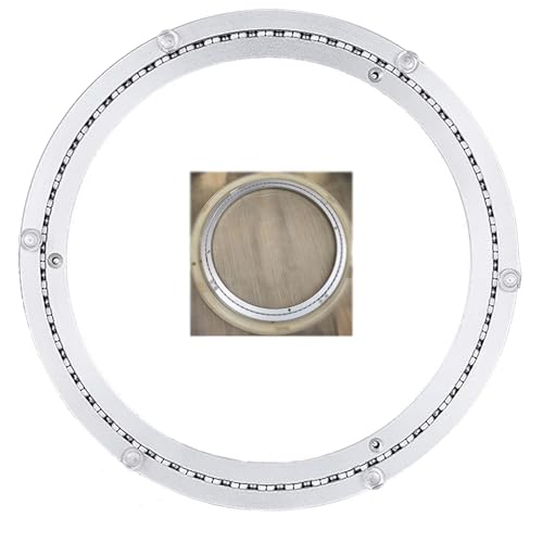 VDIKSBUNG Piatto Girevole Girevole Lazy Susan in Alluminio for impieghi gravosi, Cuscinetto Lazy Susan da 20-30-68 cm, Piastra Girevole con Cuscinetto in Metallo Antiscivolo(350mm (14 Inches))