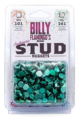 Bike Studs For Fat Bike Tires, Aluminum Body, Concave Carbide Tip, Anodized, Qty 261Pcs (Green) #TOP2