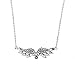 ba bijou-art damski naszyjnik skrzydła anioła, przezroczyste, białe kryształy Swarovskiego, rodowane, nie zawiera niklu, 5 x 1,5 cm Sale%