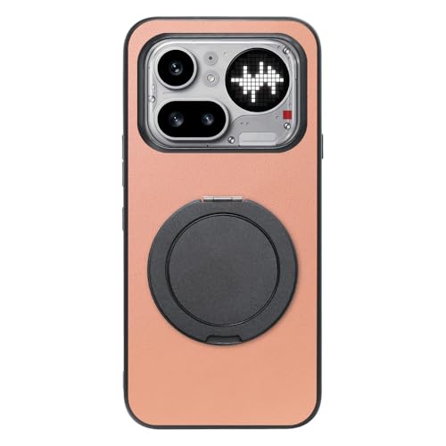 LOOF RING-SHELL �{�v ���U�[ �X�}�z�����O �X�}�z�P�[�X for Nothing Phone (4a) Pro �p �P�[�X �J�o�[ �����O �����O�t�� �X�g���b�v�z�[�� �X�^���h �����h�~ �V���v�� �ϏՌ� ���^ �y�� leather [�_
