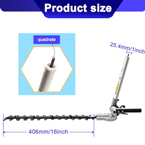 Gabasinover Replacement Parts OEM NO.42437405003 Hedge Trimmer Attachment fits for KM 55 RC-E, KM 56 RC-E, KM85 R,KM 94 RC-E,KM 111R Brush Cutters
