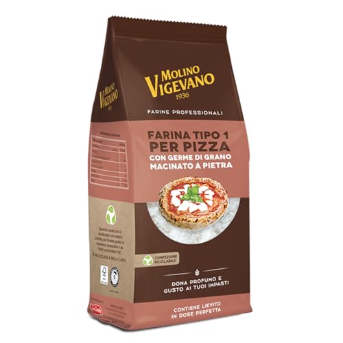 FARINA TIPO 1 PER PIZZA: farina poco raffinata con germe di grano vitale macinato a pietra, ideale per pizza sottile e croccante