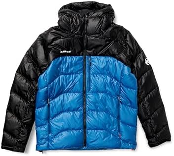 美品　MAMMUT Gravity Hooded ダウンジャケット 青　ロゴ MAMMUT（マムート） ダウンジャケット ダウン グラビティ IN