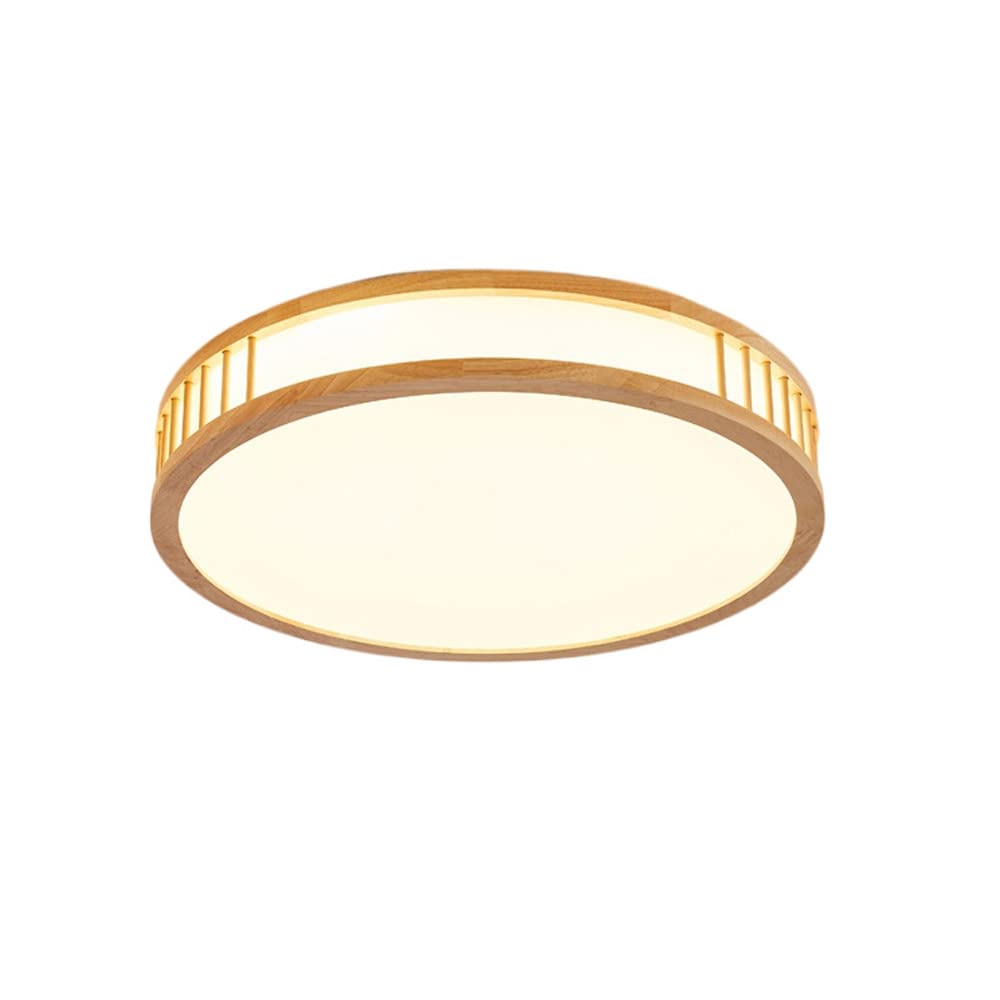 Lámpara de techo de madera de caucho de 15.8 pulgadas para decoración nórdica