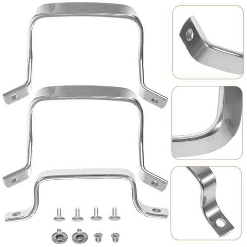PRETYZOOM Juego de Reemplazo para Manijas de Olla con 2 Manijas Laterales y 1 Pomo para Tapa Compatible con Olla a Presión, Olla Stockpot, Vaporera y Lechera 4.52X2.75X0.47 pulgadas Ligero miniatura 6