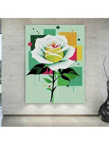 Affiches florales géométriques roses blanches pour salon esthétique - 5