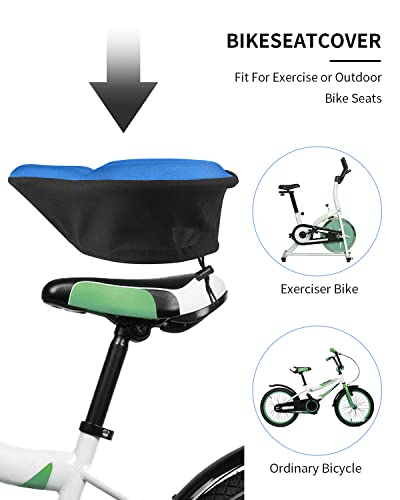 MSDADA Almofada de assento de bicicleta de gel grande, capa de assento de bicicleta extra macia para