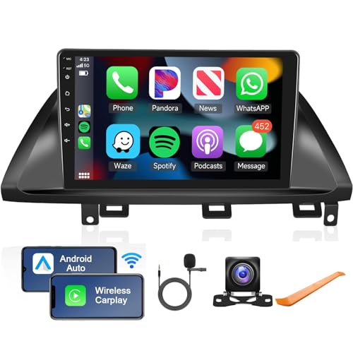 for Honda Odyssey 2005 2006 2007 2008 2009 2010 Android Car Stereo with Wireless Carplay Android Auto, 10.1" Touchscreen Car Radio WiFi GPS Navi Bluetooth HiFi USB FM/RDS SWC Backup Camera 2G+64G