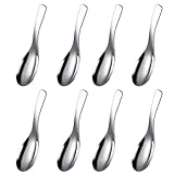 Chinesischer Rundbodenlöffel 304 Edelstahl, Sinan Löffel, schwerer Gauge Löffel, Tiefe Esszimmersets Aus Glas Für 4 Personen (One Size)