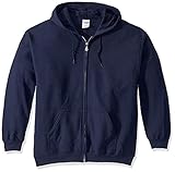 Jacke mit Reißverschluss. Gildan Heavy Blend Unisex Erwachsene Full Zip Hooded Sweatshirt Top (S) (Navy)