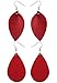 2 Pairs Teardrop Leather Earrings Petal Leaf Drop Earrings for Women