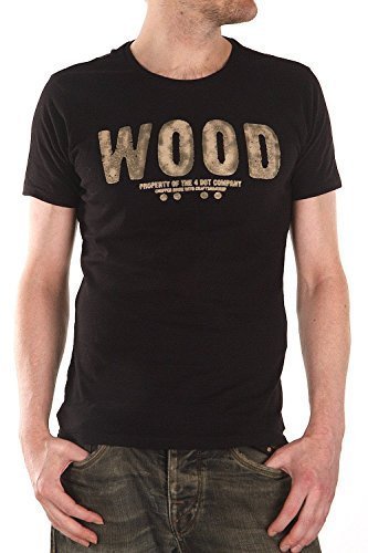 J.C. Rags - Camiseta - Regular - para Hombre Negro M
