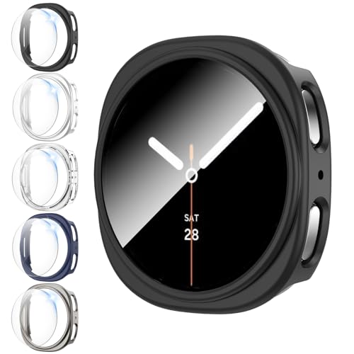 shenou 5 Pack Case with Screen Protector for Samsung Galaxy Watch 9/8 40mm