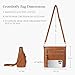 befen Real Leather Crossbody Bags for Women, Woman Cross Body Purses Shoulder Bag Handbags Adjustable Strap Cognac Brown