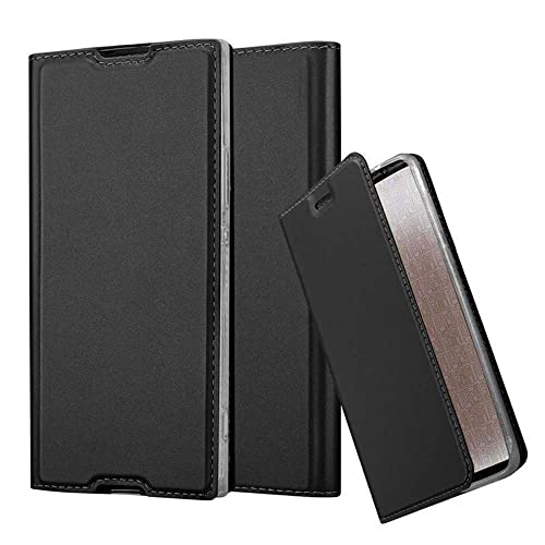 cadorabo Coque pour Sony Xperia XA1 en Classy Noir - Housse Protection avec Fermoire Magnétique, Stand Horizontal et Fente Carte - Portefeuille Etui Poche...