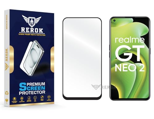 Image of Gorilla Tempered Glass Screen Protector Compatible with Realme GT Neo 2 [Pack of 1] | Edge-to-Edge, Bubble-Free, Case Friendly, Easy Installation Kit