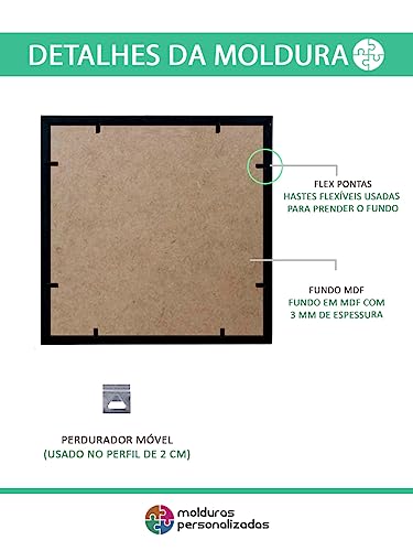 Moldura 33x48 A3 Poster Decoração Arte Casa Foto Com Petg