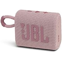 JBL GO 3 - Altavoz inalámbrico portátil con Bluetooth, resistente al agua y al polvo (IP67), hasta 5h de reproducción con sonido de alta fidelidad, rosa