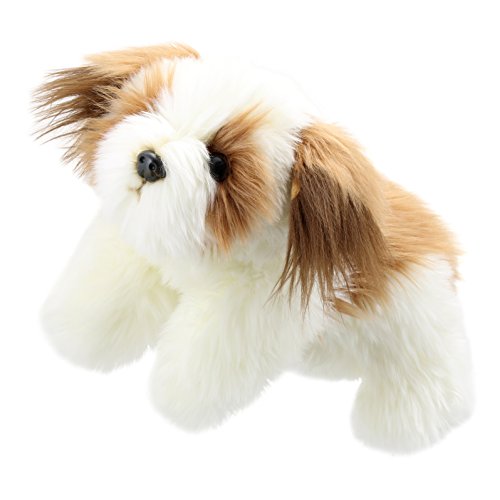 Marionnette à main Chien corsé - Marron & Blanc PC001824