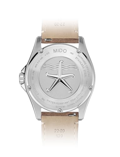 Image of MIDO Ocean Star 200C - Swiss Automatic Diving Watch for Men - 42.5mm Stainless Steel Case - Rotating Ceramic Bezel - Wave-Design Dial with Day,Date Calendar