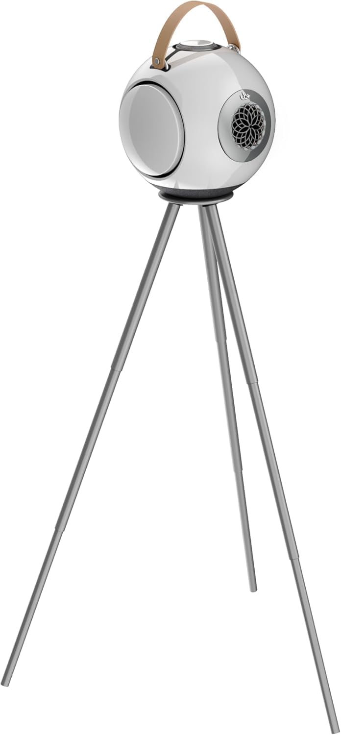 UB+ dB1 doubleBASS Waterproof Bluetooth Speaker White | 40W Hi-Fi Sound with Deep Bass, 20H Playtime, IPX5 & TWS Pairing (Glossy White with Tripod)