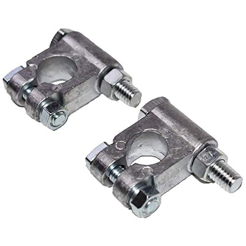 A-Team Performance Car Battery Terminal Connectors Military Spec Top Post Kit Auto Parts — One Pair Of Positive And Negative — 2-1/2-Inch Extended 3/8-Inch Bolt #TOP12