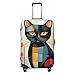 MCJDFWNMKM Luggage Cover Washable Elastic Suitcase Covers Mid-Century Modern Art Cat Travel Baggage Cover Fashion Anti-scratch Suitcase Protector Decoraitve Covers Fits 18-32 Inch Luggages X-Large