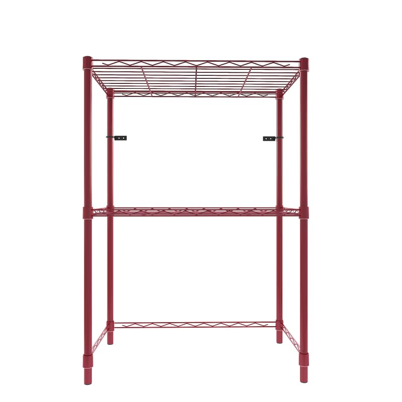 Image of 2-Shelves Microwave Large Heavy Duty Steel Storage Rack | Multipurpose Shelving Unit for Kitchen, Home & Utility A
