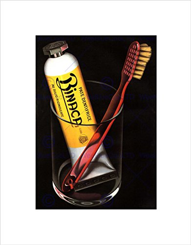 The Art Stop SWITZERLAND TOOTHPASTE BINACA HEALTH VINTAGE RETRO ADVERT FRAMED PRINT B12X530