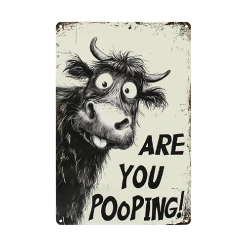 Póster de metal para baño de 30 x 20 cm ideal para decorar con humor y estilo moderno 2
